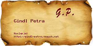Gindl Petra névjegykártya